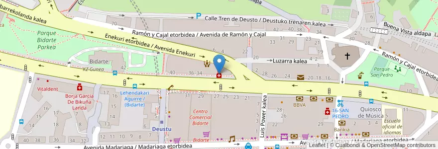 Mapa de ubicacion de Andrea Martinez-astorquiza Corral en 스페인, Euskadi, Bizkaia, Bilboaldea, 빌바오.