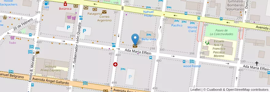 Mapa de ubicacion de Andreani en アルゼンチン, チリ, リオネグロ州, Departamento Bariloche, Municipio De San Carlos De Bariloche, San Carlos De Bariloche.