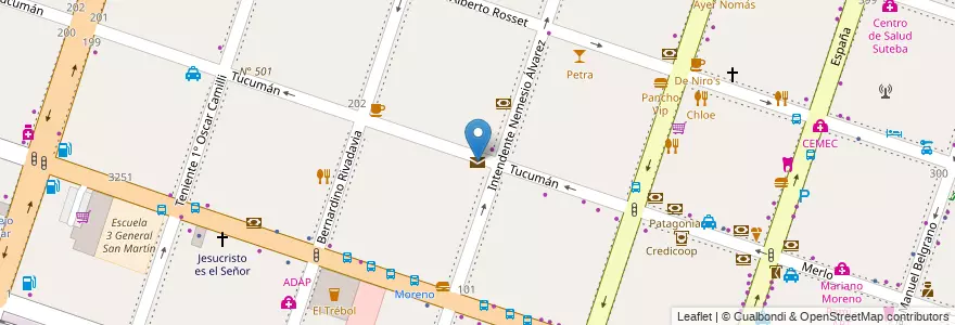 Mapa de ubicacion de Andreani en Argentina, Buenos Aires, Partido De Moreno, Moreno.