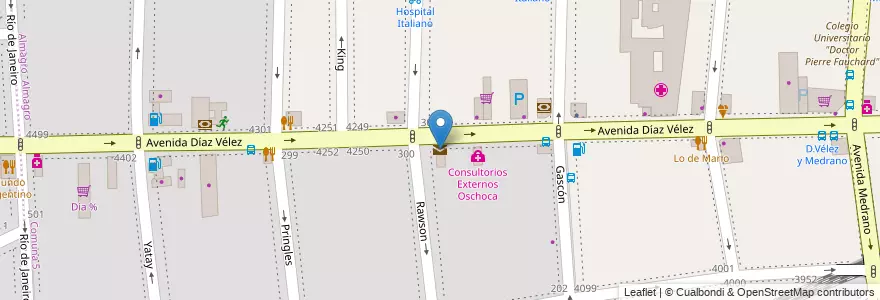 Mapa de ubicacion de Andreani, Almagro en Argentina, Ciudad Autónoma De Buenos Aires, Comuna 5, Buenos Aires.
