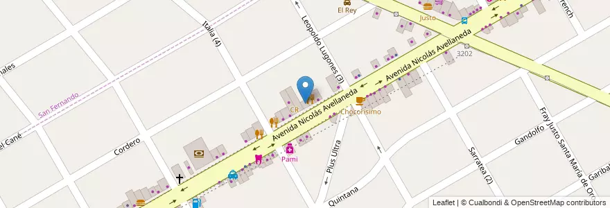 Mapa de ubicacion de Andreotti en アルゼンチン, ブエノスアイレス州, Partido De San Fernando, Victoria.