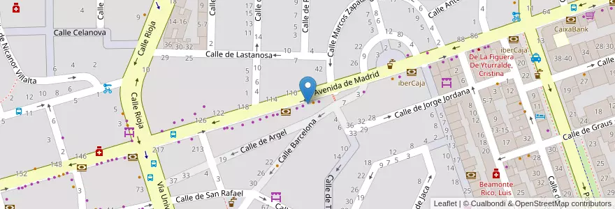 Mapa de ubicacion de Andrés Magallón, Santiago en İspanya, Aragón, Zaragoza, Zaragoza, Zaragoza.