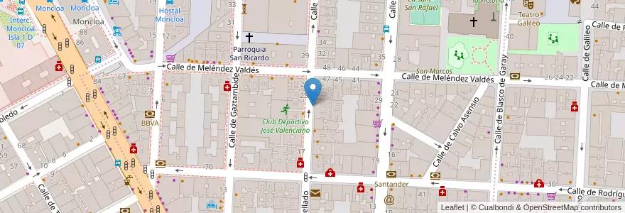 Mapa de ubicacion de ANDRES MELLADO, CALLE, DE,24 en Espanha, Comunidade De Madrid, Comunidade De Madrid, Área Metropolitana De Madrid Y Corredor Del Henares, Madrid.