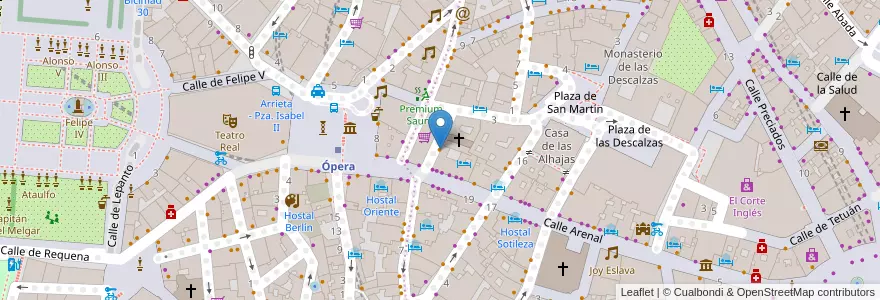 Mapa de ubicacion de Anema e Core en スペイン, マドリード州, Comunidad De Madrid, Área Metropolitana De Madrid Y Corredor Del Henares, Madrid.
