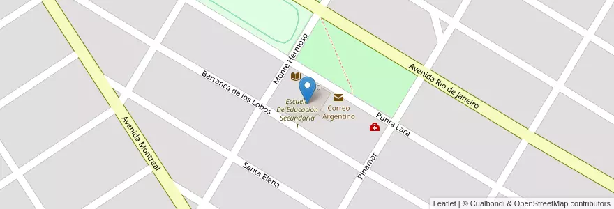 Mapa de ubicacion de Anexo A Centro De Formación Profesional Nº401 en Arjantin, Buenos Aires, Partido De Mar Chiquita, Santa Clara Del Mar.