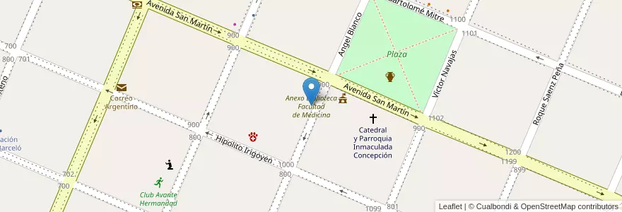 Mapa de ubicacion de Anexo Biblioteca Facultad de Medicina en Argentinien, Corrientes, Departamento Santo Tomé, Municipio De Santo Tomé, Santo Tomé.