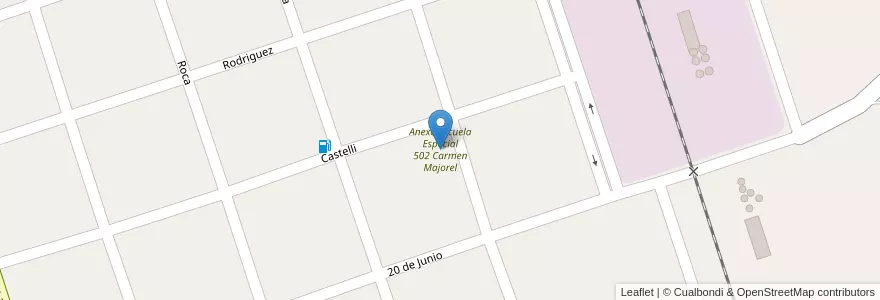 Mapa de ubicacion de Anexo Escuela Especial 502 Carmen Majorel en Argentinië, Buenos Aires, Partido De Adolfo Alsina.