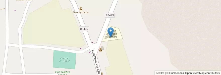 Mapa de ubicacion de Anexo Escuela Técnica de Capacitación Laboral Aconcagua en Argentina, San Juan, Cile, Iglesia.
