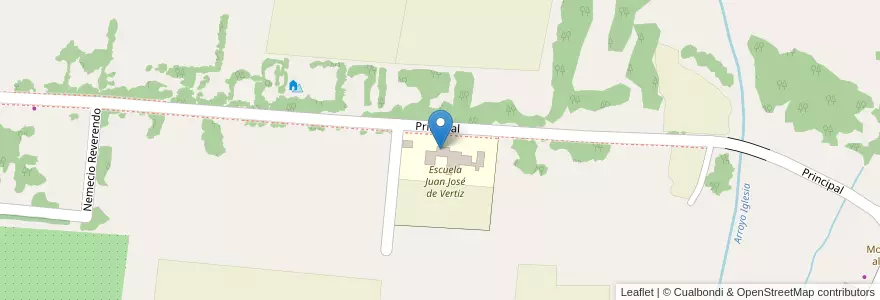Mapa de ubicacion de Anexo Escuela Técnica de Capacitación Laboral Hellen Keller en Argentinië, San Juan, Chili, Iglesia.