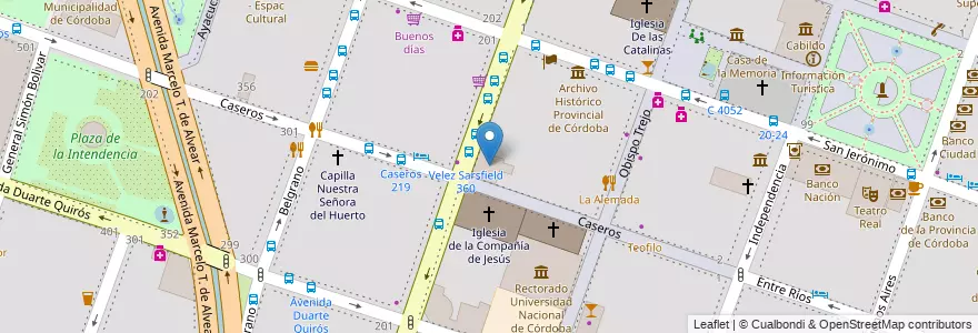 Mapa de ubicacion de Anexo - Facultad de Lenguas en الأرجنتين, Córdoba, Departamento Capital, Pedanía Capital, Córdoba, Municipio De Córdoba.