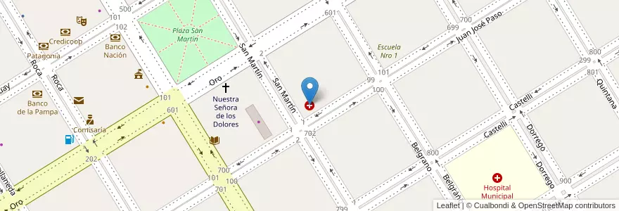 Mapa de ubicacion de Anexo Hospital Municipal en アルゼンチン, ブエノスアイレス州, Partido De Trenque Lauquen, Cuartel Chacras De Trenque Lauquen, Trenque Lauquen.