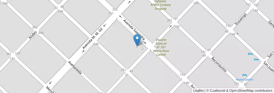 Mapa de ubicacion de Anexo I A Escuela De Educación Secundaria Nº 1 en Arjantin, Buenos Aires, Partido De Chacabuco, Chacabuco.