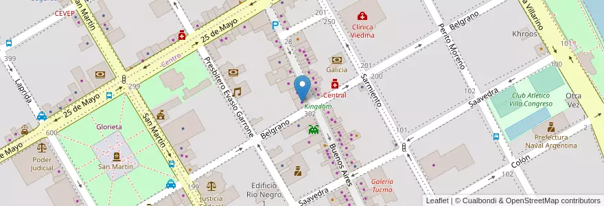 Mapa de ubicacion de Anexo Jeans en الأرجنتين, ريو نيغرو, Departamento Adolfo Alsina, Viedma, Viedma.