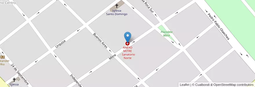 Mapa de ubicacion de ANEXO MITRE - Sanatorio Norte en アルゼンチン, サンティアゴ・デル・エステロ州, Departamento Capital, Santiago Del Estero.