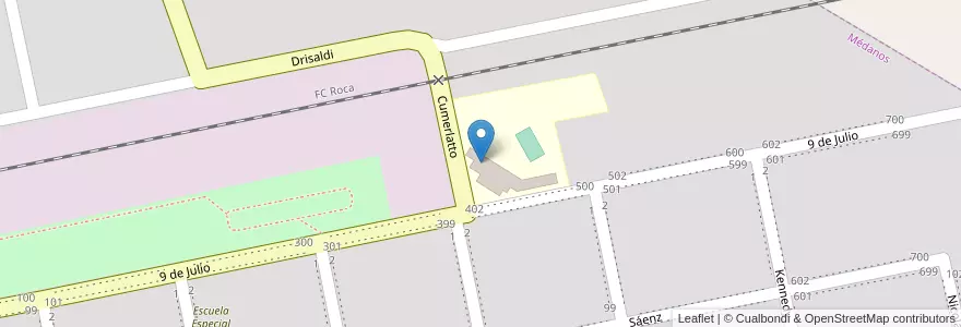 Mapa de ubicacion de Anexo Nº1 De Esccuela Secundaria 3 en Arjantin, Buenos Aires, Partido De Villarino.