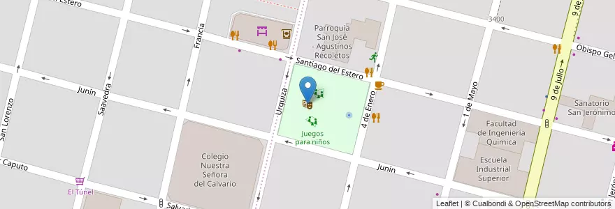 Mapa de ubicacion de Anfiteatro en Argentine, Santa Fe, Departamento La Capital, Santa Fe Capital, Santa Fe.