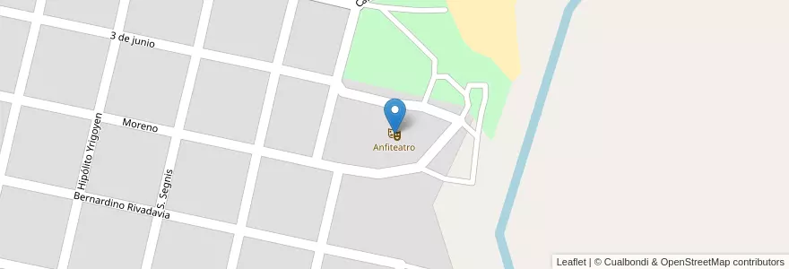Mapa de ubicacion de Anfiteatro en Argentinien, Santa Fe, Departamento San Javier, Municipio De Romang.