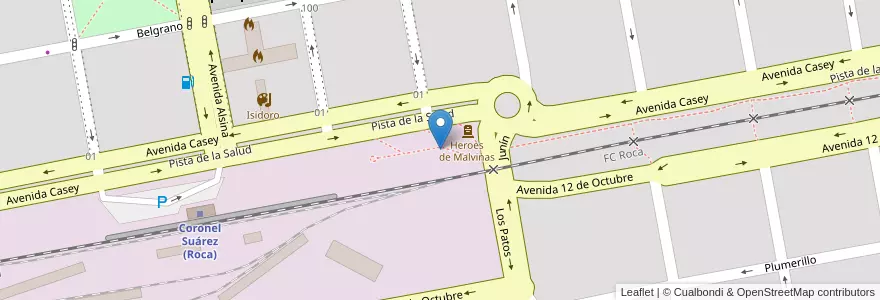 Mapa de ubicacion de Anfiteatro en Arjantin, Buenos Aires, Partido De Coronel Suárez, Coronel Suárez.