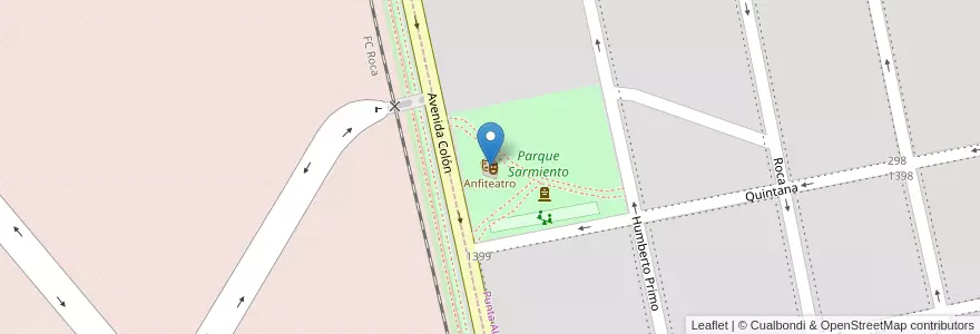 Mapa de ubicacion de Anfiteatro en アルゼンチン, ブエノスアイレス州, Partido De Coronel De Marina Leonardo Rosales, Punta Alta.