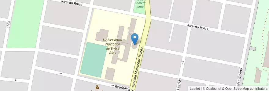 Mapa de ubicacion de Anfiteatro de UNER en الأرجنتين, إنتري ريوس, Departamento Concordia, Distrito Suburbios, Concordia, Concordia.