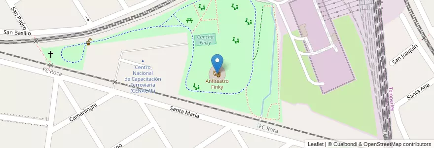 Mapa de ubicacion de Anfiteatro Finky en Argentinien, Provinz Buenos Aires, Partido De Lomas De Zamora, Turdera.