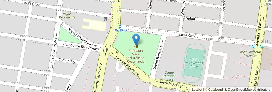 Mapa de ubicacion de Anfiteatro Mario del Tránsito Cocomarola en Argentina, Corrientes, Departamento Capital, Corrientes, Corrientes.