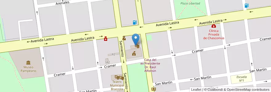 Mapa de ubicacion de Anfiteatro Municipal en الأرجنتين, بوينس آيرس, Partido De Chascomús.