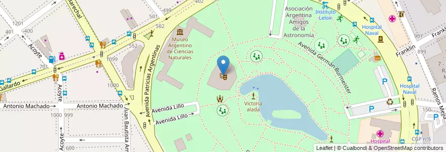 Mapa de ubicacion de Anfiteatro Parque Centenario, Caballito en Аргентина, Буэнос-Айрес, Буэнос-Айрес, Comuna 6.
