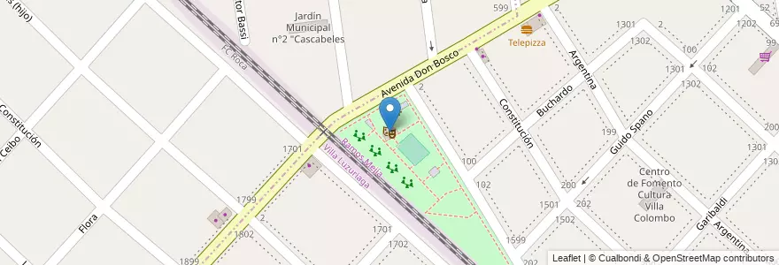 Mapa de ubicacion de anfiteatro público en Argentinië, Buenos Aires, Partido De La Matanza.