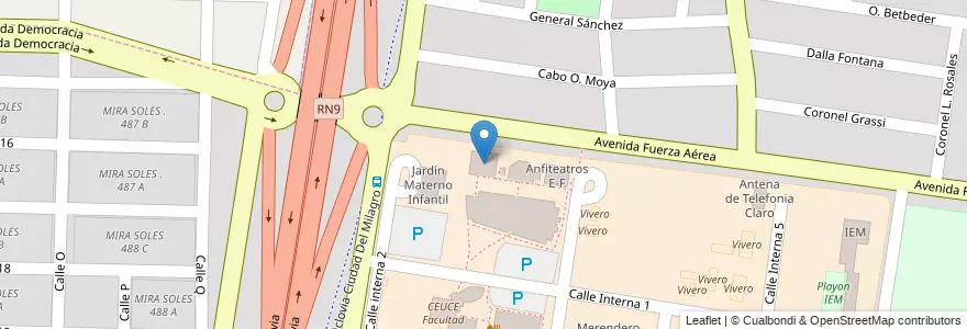 Mapa de ubicacion de Anfiteatros H-I 200 en Arjantin, Salta, Capital, Municipio De Salta, Salta.