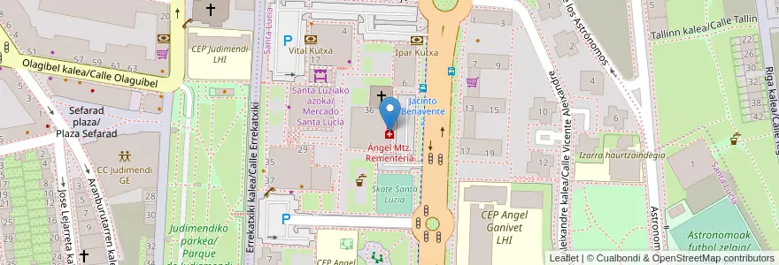 Mapa de ubicacion de Ángel Mtz. Rementeria en Spanje, Baskenland, Araba/Álava, Gasteizko Kuadrilla/Cuadrilla De Vitoria, Vitoria-Gasteiz.