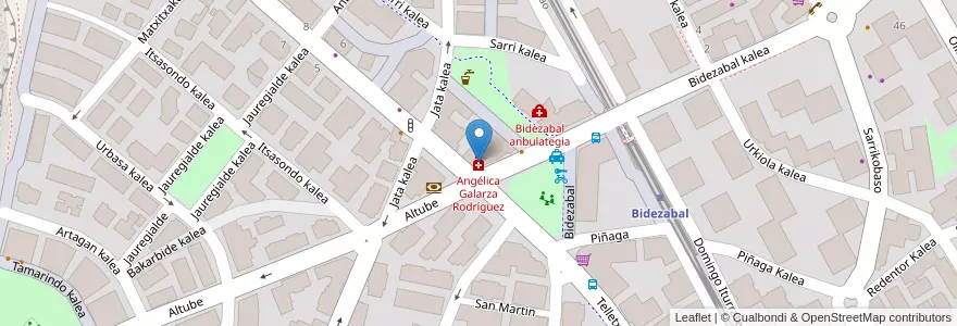 Mapa de ubicacion de Angélica Galarza Rodríguez en 西班牙, 巴斯克, 比斯开, Bilboaldea, Getxo.