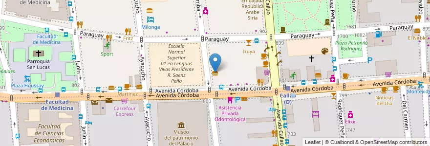 Mapa de ubicacion de Angélica, Recoleta en アルゼンチン, Ciudad Autónoma De Buenos Aires, ブエノスアイレス.