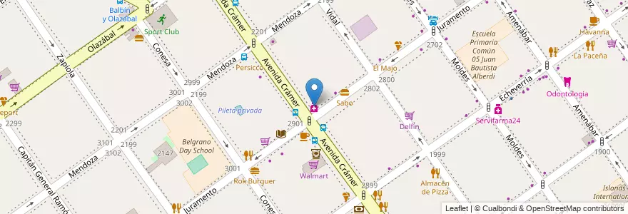 Mapa de ubicacion de Angelus, Belgrano en Argentinien, Ciudad Autónoma De Buenos Aires, Buenos Aires, Comuna 13.