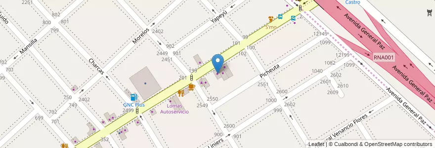 Mapa de ubicacion de Angrigiani Pinturas en Arjantin, Buenos Aires, Partido De La Matanza, Lomas Del Mirador.