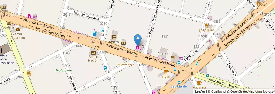 Mapa de ubicacion de Anika, La Paternal en Argentinië, Ciudad Autónoma De Buenos Aires, Buenos Aires.