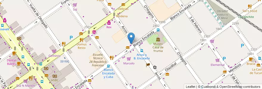 Mapa de ubicacion de Animal Care, Belgrano en アルゼンチン, Ciudad Autónoma De Buenos Aires, ブエノスアイレス, Comuna 13.