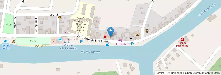 Mapa de ubicacion de Annemarie en 阿根廷, 恩特雷里奥斯省, Departamento Islas Del Ibicuy, Distrito Paranacito, Villa Paranacito.