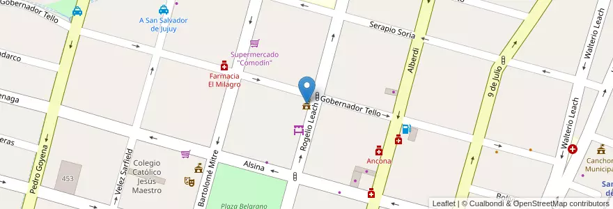Mapa de ubicacion de ANSES en Аргентина, Жужуй, Departamento San Pedro, Municipio De San Pedro De Jujuy.