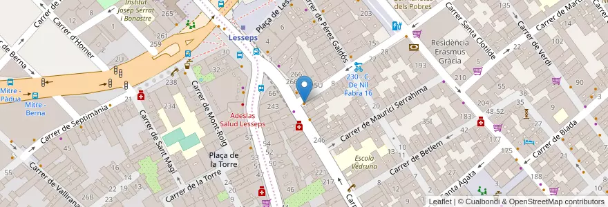 Mapa de ubicacion de Anta en 西班牙, Catalunya, Barcelona, Barcelonès, Barcelona.