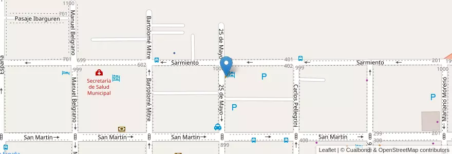Mapa de ubicacion de Antares en Arjantin, Chubut, Departamento Escalante, Comodoro Rivadavia.