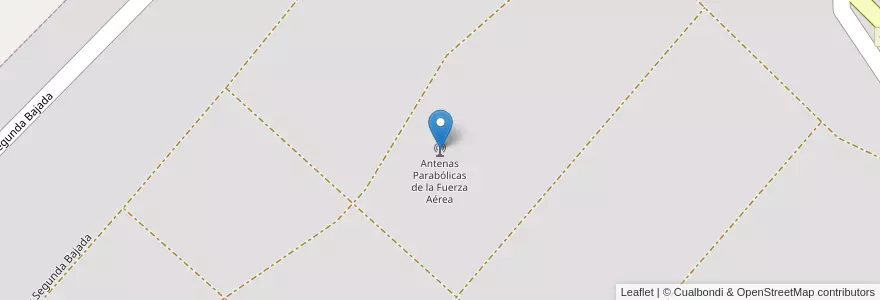 Mapa de ubicacion de Antenas Parabólicas de la Fuerza Aérea en 아르헨티나, 부에노스아이레스주, Partido De Patagones, Carmen De Patagones.