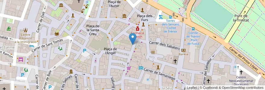 Mapa de ubicacion de Antic refugi anti-aeri de la guerra civil en اسپانیا, Comunitat Valenciana, València / Valencia, Comarca De València, València.