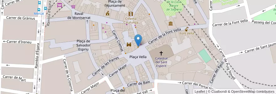 Mapa de ubicacion de Antico Cafè en إسبانيا, كتالونيا, برشلونة, فالس أوكيدنتل, تاراسا.