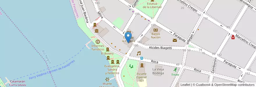 Mapa de ubicacion de Antigua casa de Andrés García en Argentina, Buenos Aires, Partido De Patagones, Carmen De Patagones.