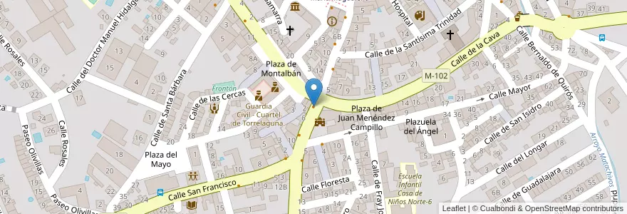 Mapa de ubicacion de Antigua Casa Patata en Spagna, Comunidad De Madrid, Comunidad De Madrid, Sierra Norte, Torrelaguna.