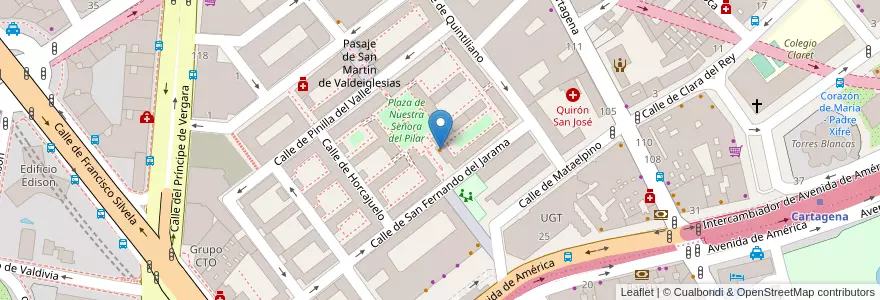 Mapa de ubicacion de Antiguo bar La flor en Испания, Мадрид, Мадрид, Área Metropolitana De Madrid Y Corredor Del Henares, Мадрид.