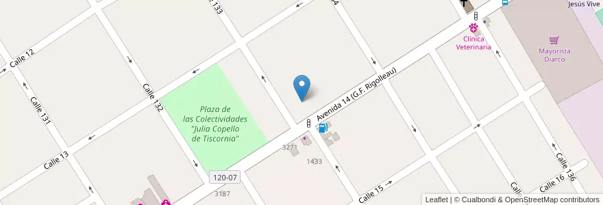 Mapa de ubicacion de Antiguo Galpon en Argentina, Buenos Aires, Partido De Berazategui, Berazategui.