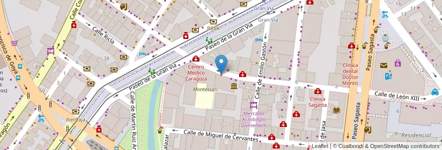 Mapa de ubicacion de Antiguo la Brasa en إسبانيا, أرغون, سرقسطة, Zaragoza, سرقسطة.