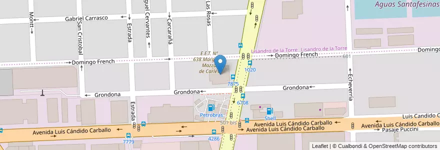 Mapa de ubicacion de Antiguo mercado en الأرجنتين, سانتا في, Departamento Rosario, Municipio De Rosario, روساريو.